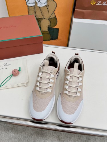 Loro Piana Mens Shoes Sneakers Casual Design Luxury Brand Tennis Walk Sneaker Suede Calf Split with Original Box whatsapp 【+1-3239614486】