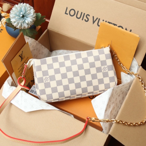 Louis Vuitton Womens Bags Luxury Brand Crossbody Bag Pochette Accessoires Monogram M82766 M40712 with Original Box