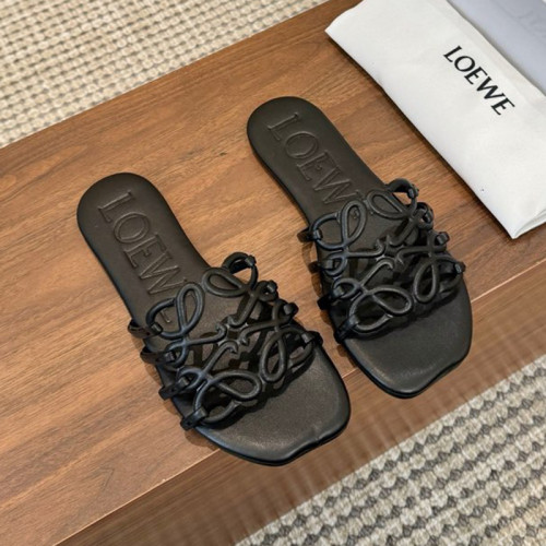 Loewe Womens Shoes Slippers Fashion Luxury Brand Casual Petal Anagram slide in soft calfskin with Original Box whatsapp 【+1-3239614486】