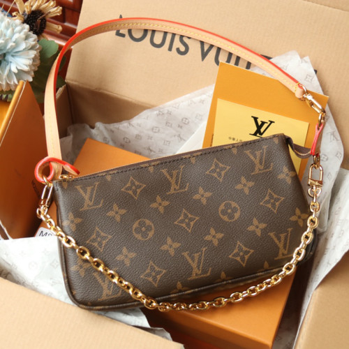 Louis Vuitton Womens Bags Luxury Brand Crossbody Bag Pochette Accessoires Monogram M82766 M40712 with Original Box
