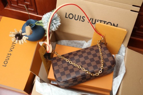 Louis Vuitton Womens Bags Luxury Brand Crossbody Bag Pochette Accessoires Monogram M82766 M40712 with Original Box