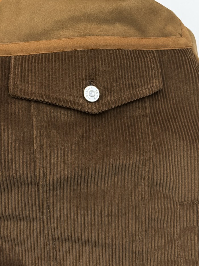 Louis Vuitton Men Jackets Coat Luxury Brand Mens Jacket Corduroy And Shearling Mix Trucker 1AJBR0 Top Quality Whatsapp【+1-3239614486】