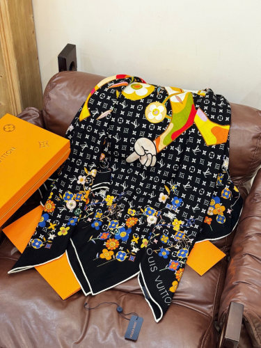 Louis Vuitton Scarves Womens Fashion Scarf LV x TM SUPERFLAT FLOWERS with Original Box Whatsapp【+1-3239614486】