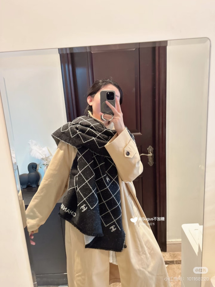 Chanel Scarves Womens Fashion Scarf with Original Box Whatsapp【+1-3239614486】