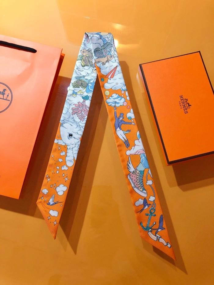 Hermes Silk Twill Scarf Womens Fashion Bandeau with Original Box Whatsapp【+1-3239614486】