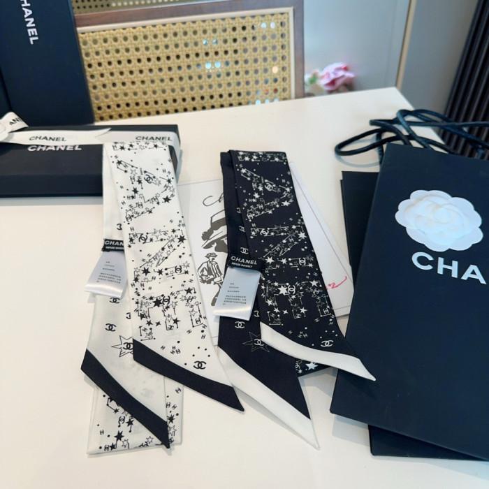 Chanel Silk Twill Scarf Womens Fashion Bandeau with Original Box Whatsapp【+1-3239614486】