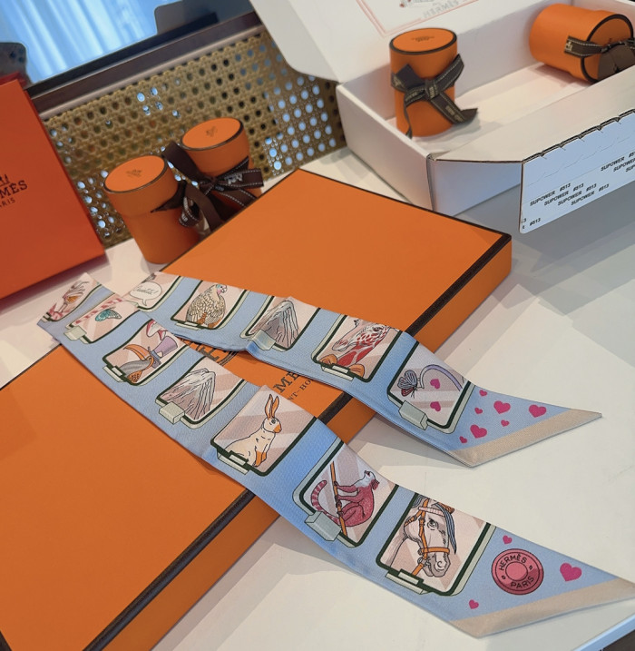 Hermes Silk Twill Scarf Womens Fashion Bandeau with Original Box Whatsapp【+1-3239614486】