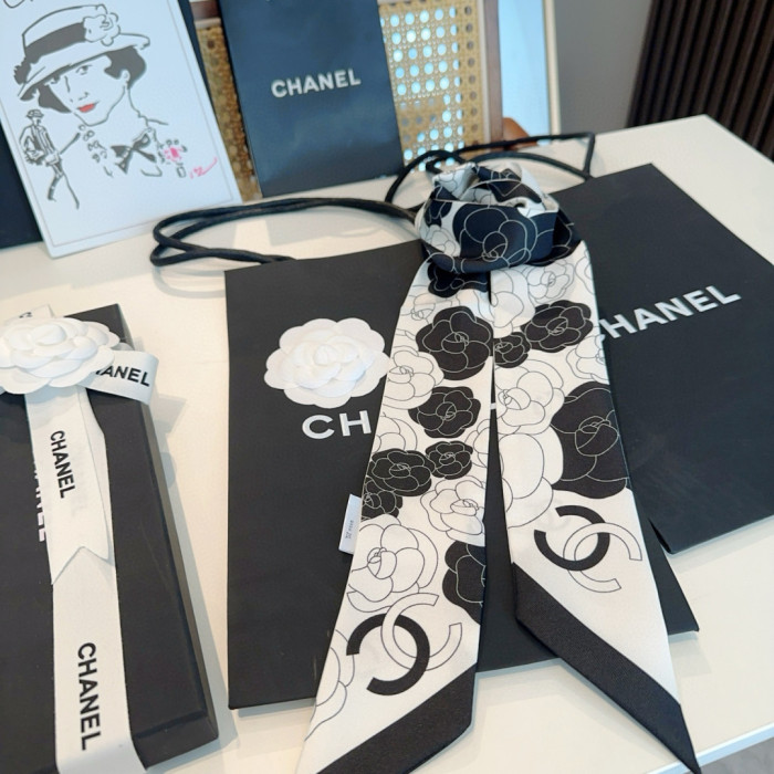 Chanel Silk Twill Scarf Womens Fashion Bandeau with Original Box Whatsapp【+1-3239614486】