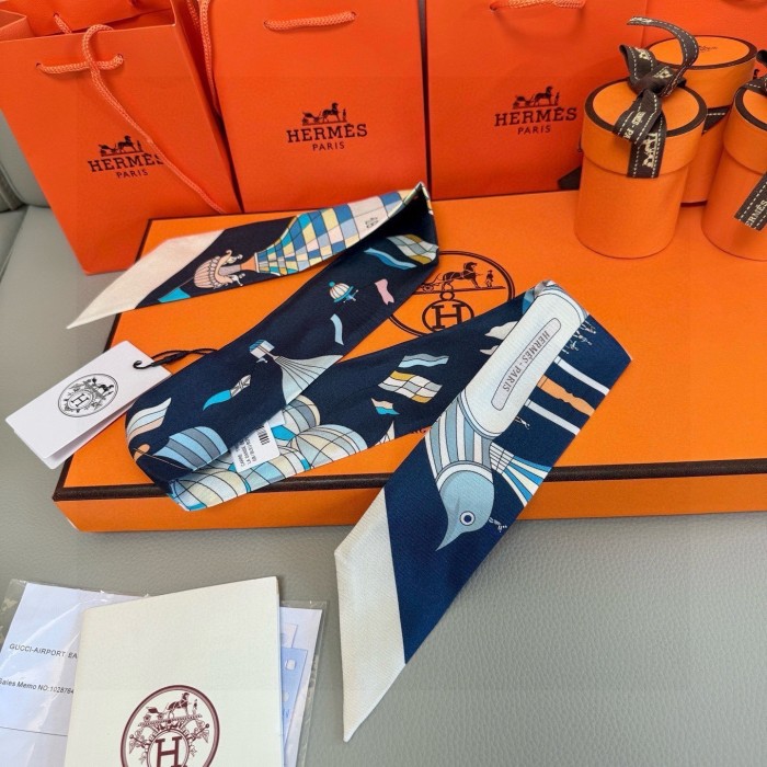 Hermes Silk Twill Scarf Womens Fashion Bandeau with Original Box Whatsapp【+1-3239614486】