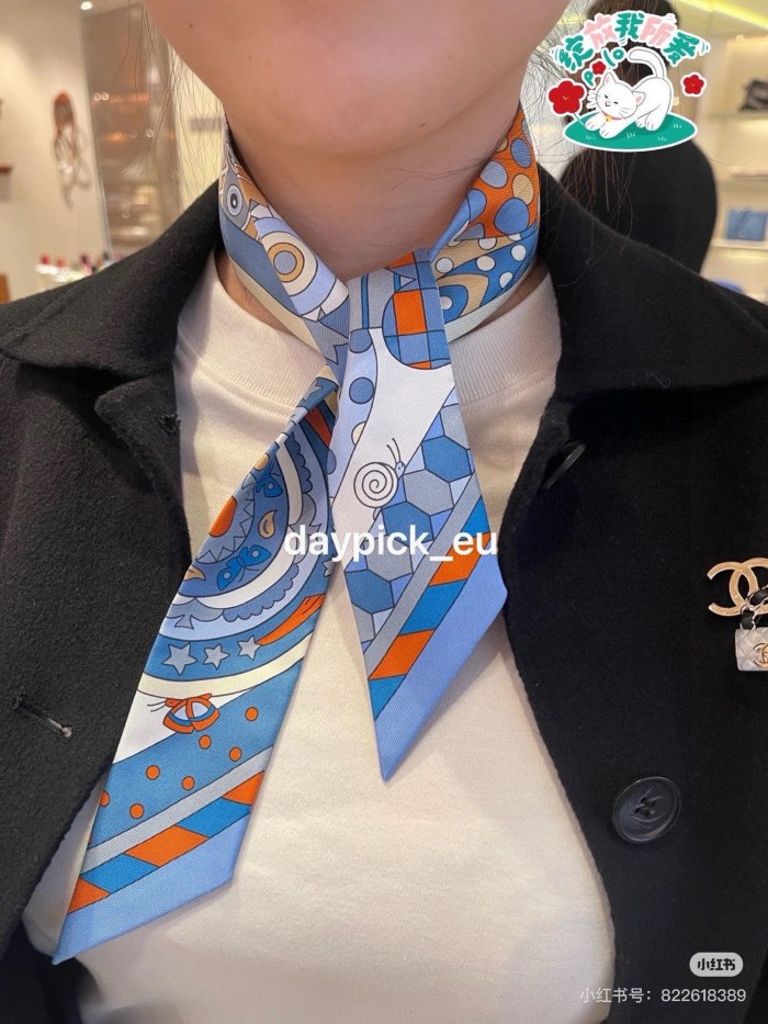 Hermes Silk Twill Scarf Womens Fashion Bandeau with Original Box Whatsapp【+1-3239614486】