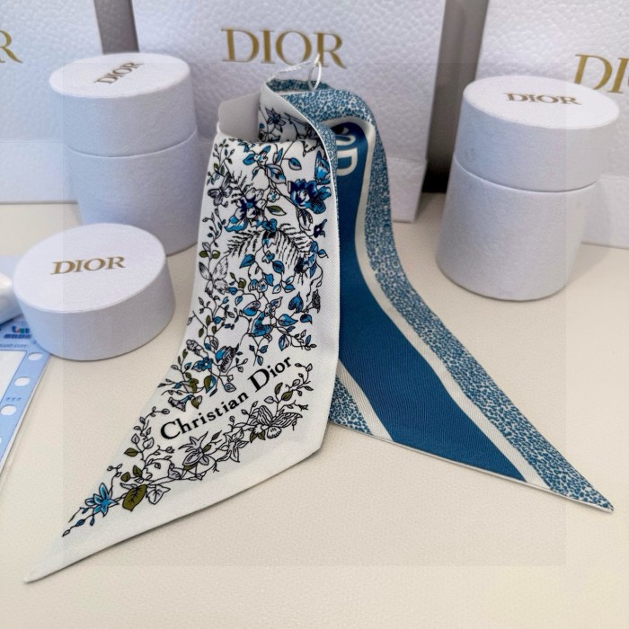 Dior Silk Twill Scarf Womens Fashion Bandeau with Original Box Whatsapp【+1-3239614486】