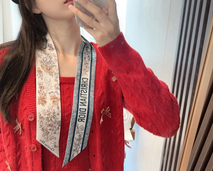 Dior Silk Twill Scarf Womens Fashion Bandeau with Original Box Whatsapp【+1-3239614486】