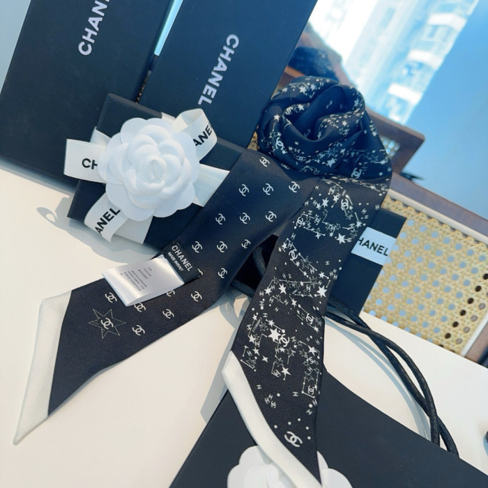Chanel Silk Twill Scarf Womens Fashion Bandeau with Original Box Whatsapp【+1-3239614486】