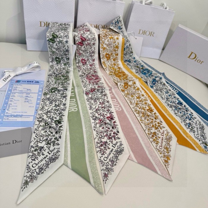Dior Silk Twill Scarf Womens Fashion Bandeau with Original Box Whatsapp【+1-3239614486】