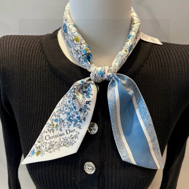 Dior Silk Twill Scarf Womens Fashion Bandeau with Original Box Whatsapp【+1-3239614486】