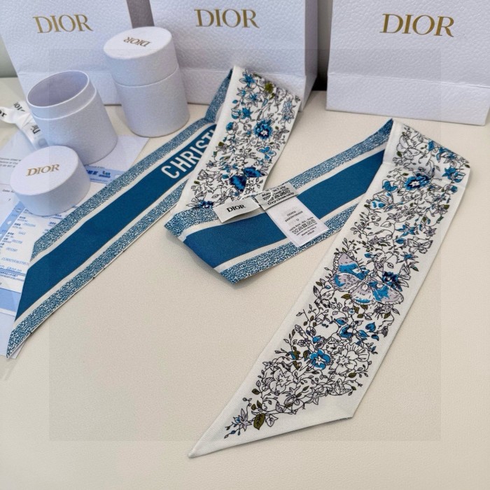 Dior Silk Twill Scarf Womens Fashion Bandeau with Original Box Whatsapp【+1-3239614486】