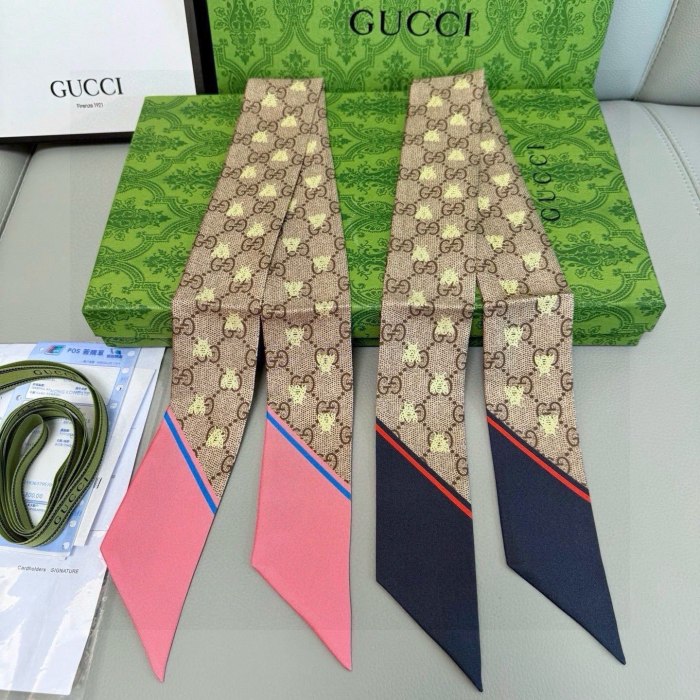 Gucci Silk Twill Scarf Womens Fashion Bandeau with Original Box Whatsapp【+1-3239614486】
