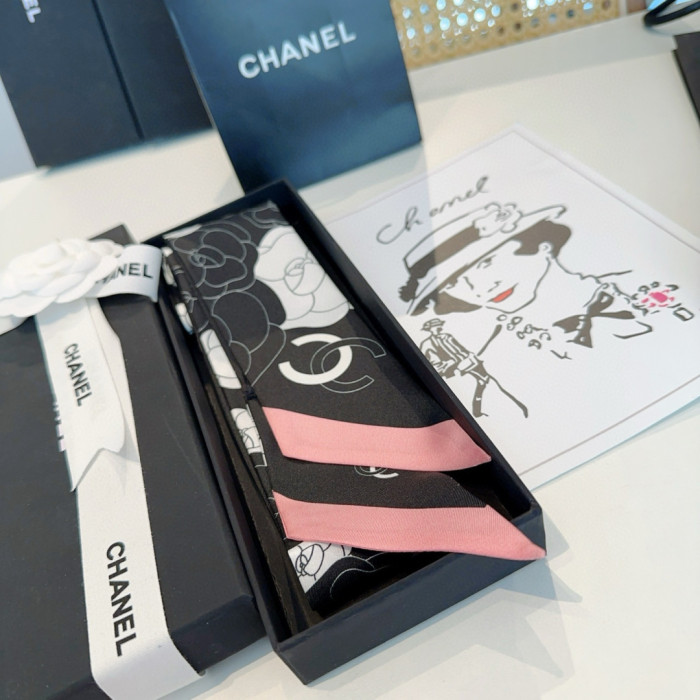 Chanel Silk Twill Scarf Womens Fashion Bandeau with Original Box Whatsapp【+1-3239614486】