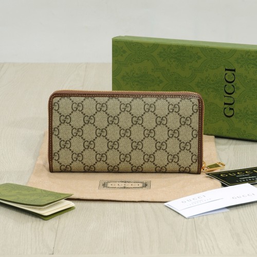 Gucci Mens Womens Wallets Bags Coin Purse Card Holder Luxury Brand Neo Vintage GG Supreme Zip Around Wallet with Original Box Whatsapp 【+1-3239614486】