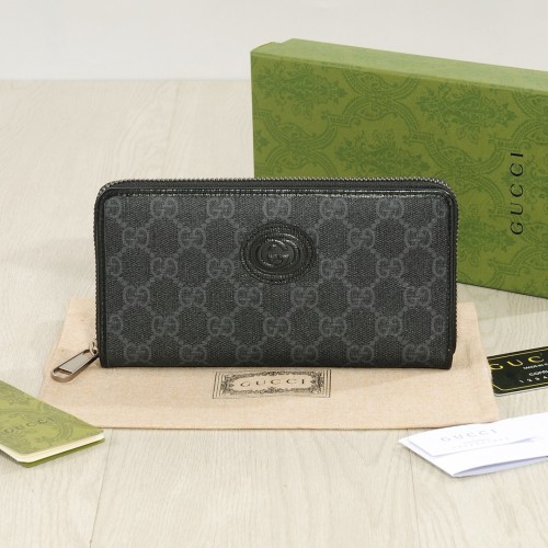 Gucci Mens Womens Wallets Bags Coin Purse Card Holder Luxury Brand Neo Vintage GG Supreme Zip Around Wallet with Original Box Whatsapp 【+1-3239614486】