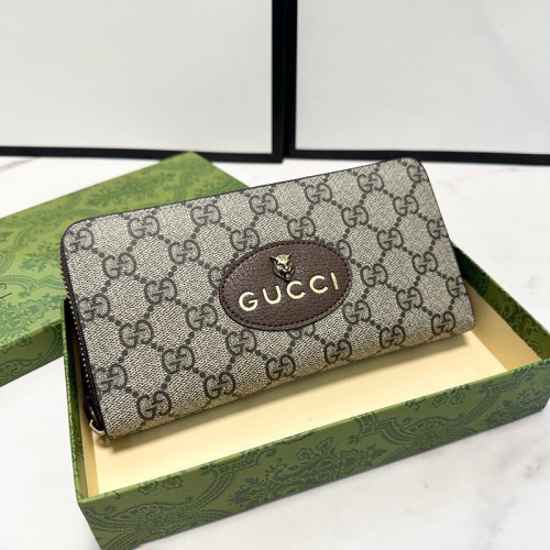 Gucci Mens Womens Wallets Bags Coin Purse Card Holder Luxury Brand Neo Vintage GG Supreme Zip Around Wallet with Original Box Whatsapp 【+1-3239614486】