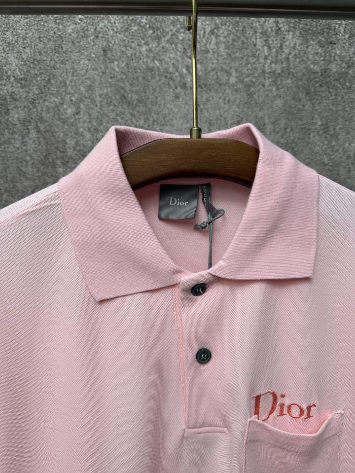 Dior Luxury Brand Women Mens Short Sleeve T-Shirt Polo Shirt with Pocket Whatsapp 【+1-3239614486】