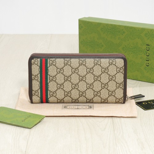 Gucci Mens Womens Wallets Bags Coin Purse Card Holder Luxury Brand Neo Vintage GG Supreme Zip Around Wallet with Original Box Whatsapp 【+1-3239614486】