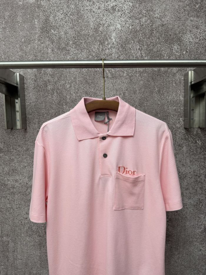 Dior Luxury Brand Women Mens Short Sleeve T-Shirt Polo Shirt with Pocket Whatsapp 【+1-3239614486】