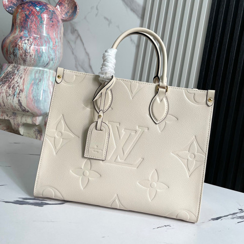 Louis Vuitton Womens Bags Handbags Luxury Brand M45659 OnTheGo MM Bicolor Monogram Empreinte Leather with Original Box Whatsapp 【+1-3239614486】