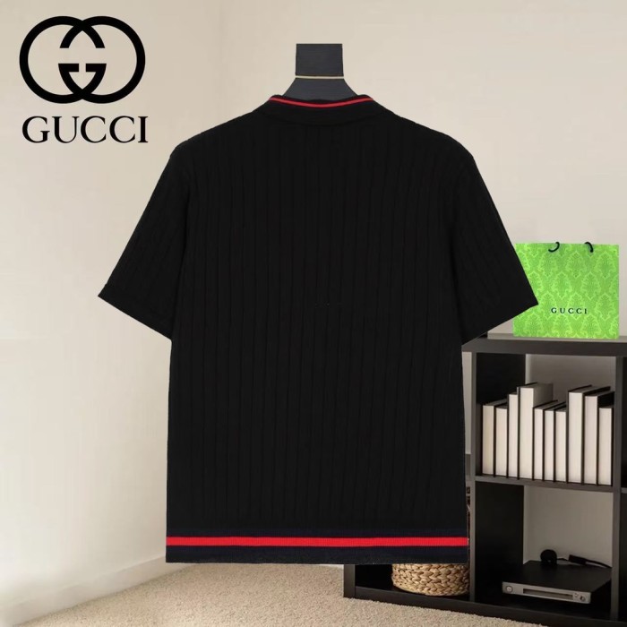 Gucci Luxury Brand Women Mens Short Sleeve T-Shirt Knit Polo Shirt Top Quality Whatsapp 【+1-3239614486】