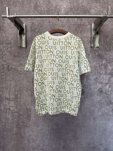 Louis Vuitton Luxury Brand Men Womens Short Sleeve T-Shirt Jacquard Signature Short-Sleeved Crewneck 1AJTWZ Whatsapp 【+1-3239614486】