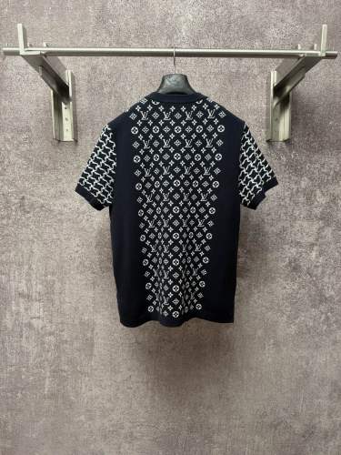 Louis Vuitton Luxury Brand Womens Short Sleeve T-Shirt Monogram Jacquard Knit Top Whatsapp 【+1-3239614486】