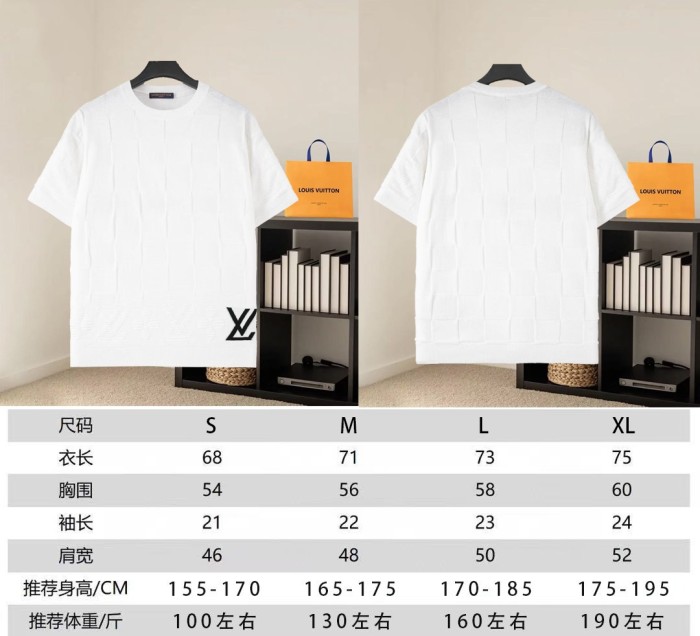 Louis Vuitton Luxury Brand Men Womens Short-Sleeved Crewneck Knit Whatsapp 【+1-3239614486】