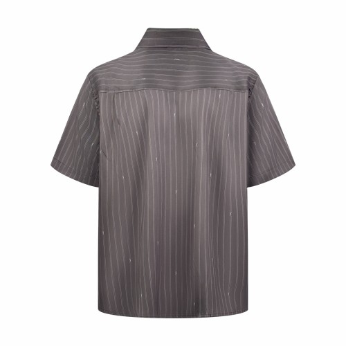 Saint Laurent YSL Luxury Brand Men Short Sleeve Shirts Mens SHIRT IN CASSANDRE STRIPE SILK CREPE DE CHINE 832989Y1L081566 Top Quality Whatsapp 【+1-3239614486】