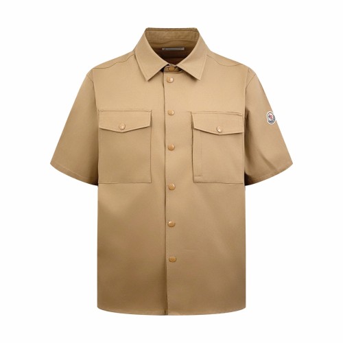 Moncler Luxury Brand Men Short Sleeve Shirts Mens Cotton Gabardine Short Sleeve Shirt K20912F00008598QH248 Top Quality Whatsapp 【+1-3239614486】