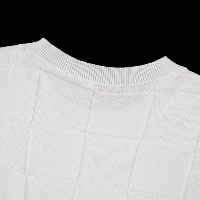 Louis Vuitton Luxury Brand Men Womens Short-Sleeved Crewneck Knit Whatsapp 【+1-3239614486】