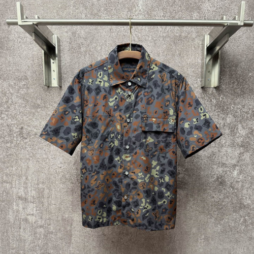 Louis Vuitton Luxury Brand Women Mens Short Sleeve Shirts Printed Short-Sleeved Workwear Shirt Top Quality Whatsapp 【+1-3239614486】