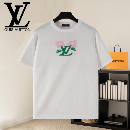 Louis Vuitton Luxury Brand Men Womens Short-Sleeved Crewneck Knit Whatsapp 【+1-3239614486】