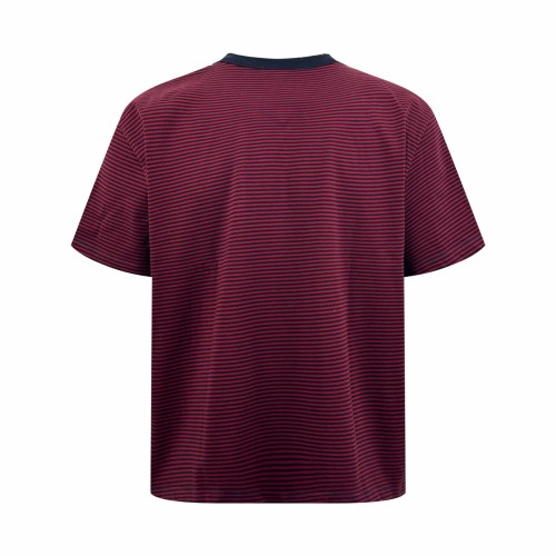 Prada Luxury Brand Womens Short Sleeve T-Shirt Oversized striped jersey T-shirt 3575B_18V9_F0X57_S_OOO Whatsapp 【+1-3239614486】