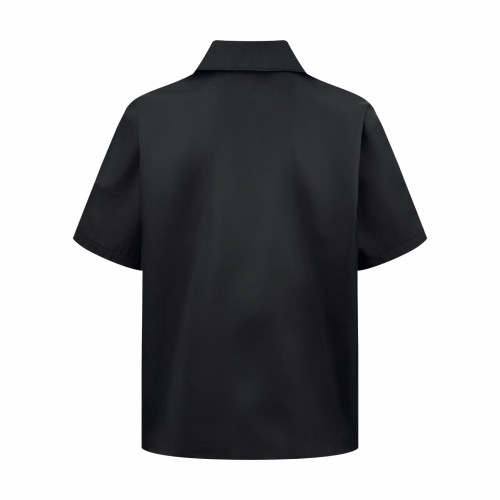 Prada Luxury Brand Mens Shirts Re-Nylon short-sleeved shirt SC449_1WQ8_F0002_S_OOO Top Quality Whatsapp 【+1-3239614486】