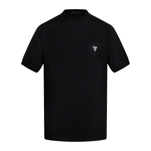Prada Luxury Brand Men Womens Short Sleeve T-Shirt Superfine wool crew-neck sweater UMB266_1ZLE_F0002_S_212 Whatsapp 【+1-3239614486】