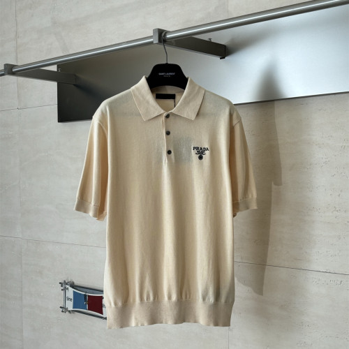 Prada Luxury Brand Men Womens Short Sleeve T-Shirt Knit Polo Shirt Whatsapp 【+1-3239614486】