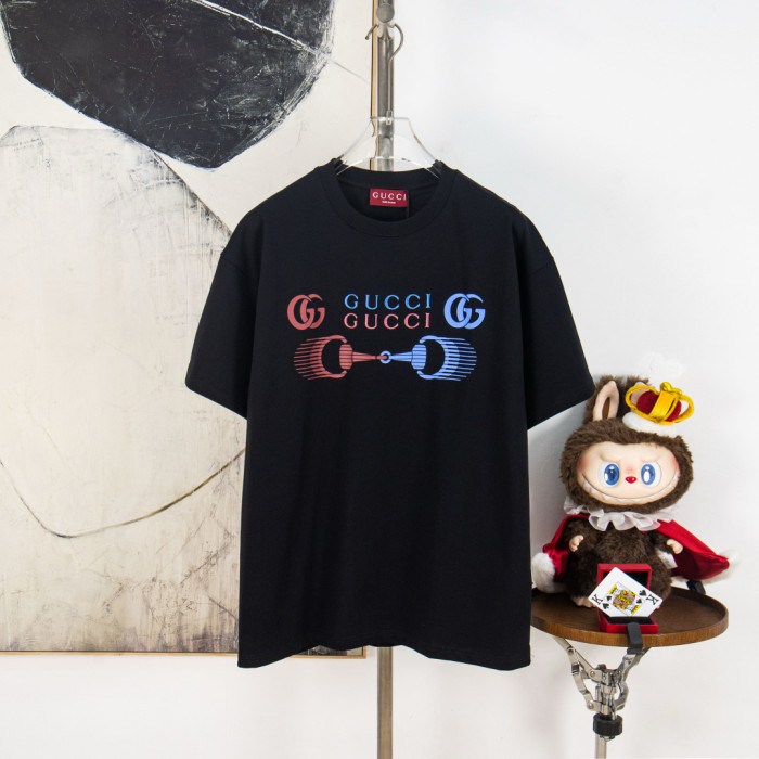 Gucci Luxury Brand Women Mens Short Sleeve T-Shirt Cotton jersey T-shirt with print Top Quality Whatsapp 【+1-3239614486】