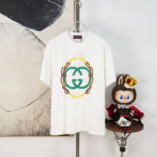 Gucci Luxury Brand Women Mens Short Sleeve T-Shirt Cotton jersey T-shirt with print Top Quality Whatsapp 【+1-3239614486】