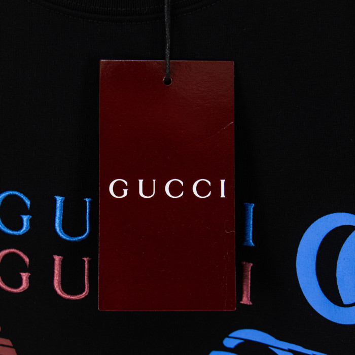 Gucci Luxury Brand Women Mens Short Sleeve T-Shirt Cotton jersey T-shirt with print Top Quality Whatsapp 【+1-3239614486】