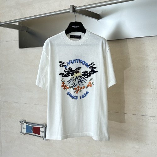 Louis Vuitton Luxury Brand Womens Men T-Shirt Short-Sleeved Knitted Crewneck 1AIMAW Top Quality Whatsapp 【+1-3239614486】