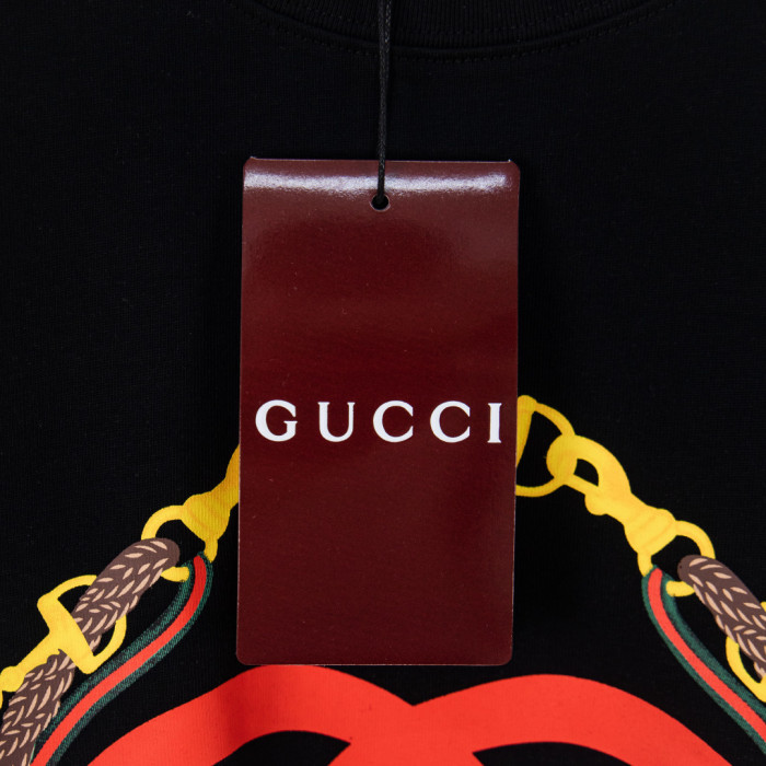 Gucci Luxury Brand Women Mens Short Sleeve T-Shirt Cotton jersey T-shirt with print Top Quality Whatsapp 【+1-3239614486】