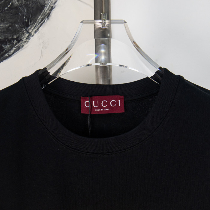 Gucci Luxury Brand Women Mens Short Sleeve T-Shirt Cotton jersey T-shirt with print Top Quality Whatsapp 【+1-3239614486】