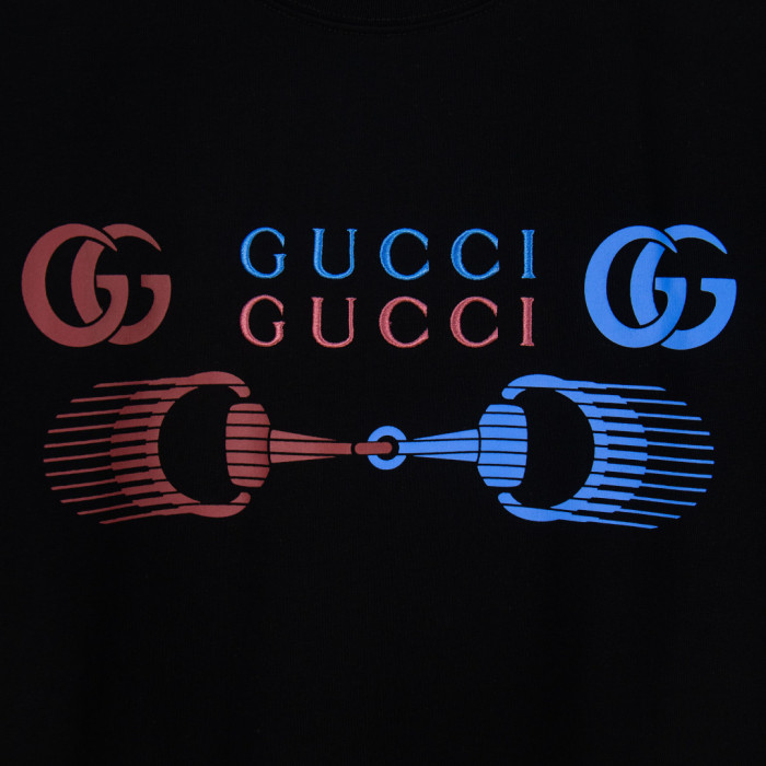 Gucci Luxury Brand Women Mens Short Sleeve T-Shirt Cotton jersey T-shirt with print Top Quality Whatsapp 【+1-3239614486】