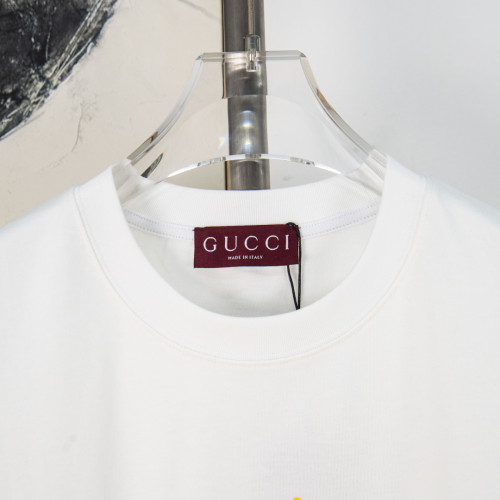 Gucci Luxury Brand Women Mens Short Sleeve T-Shirt Cotton jersey T-shirt with print Top Quality Whatsapp 【+1-3239614486】